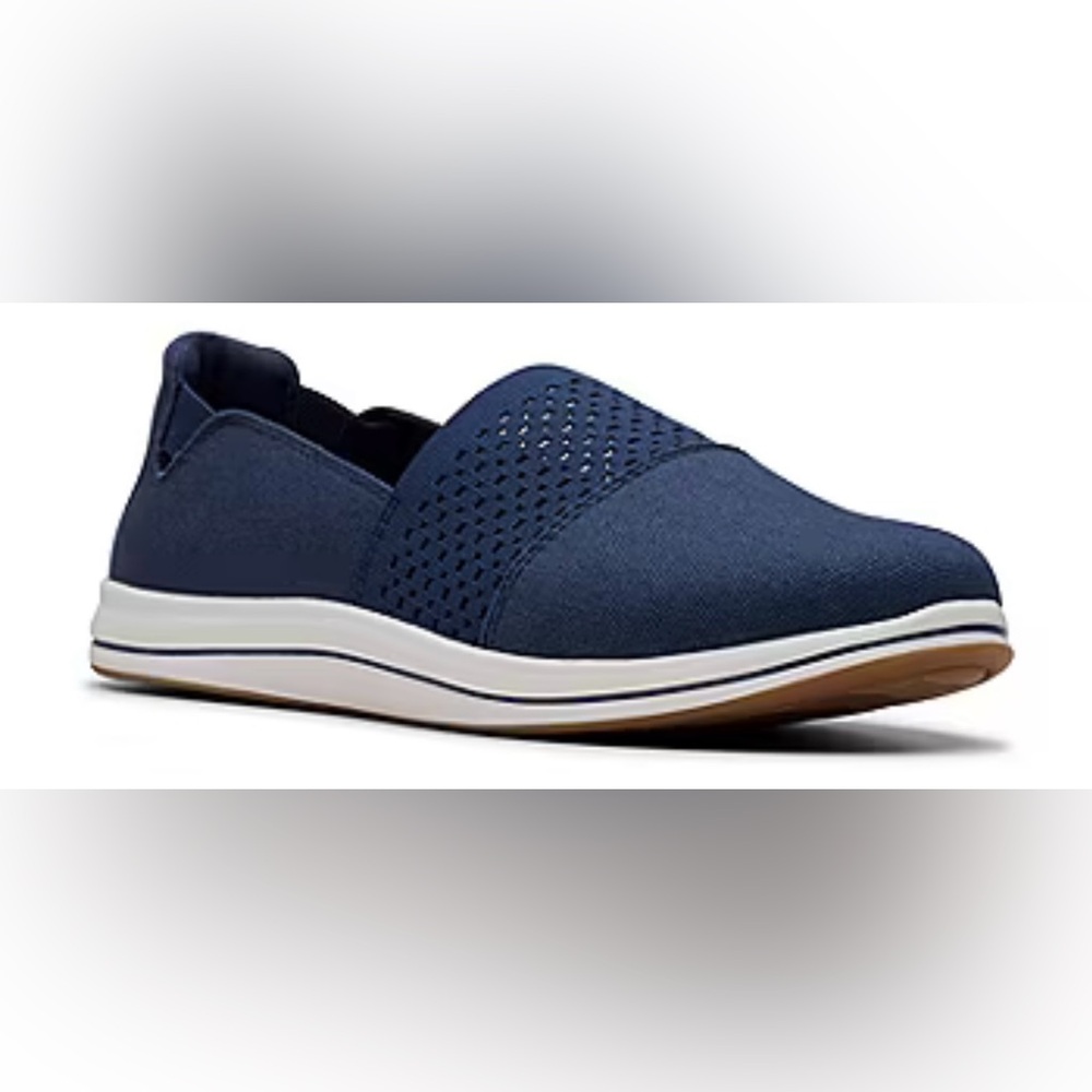 Clarks Navy Cloudsteppers Slip-On Shoes